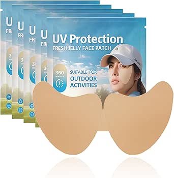 Amazon.com: DLZZRS 5 Pairs UV Protective Face Patch, Sunscreen Face ...
