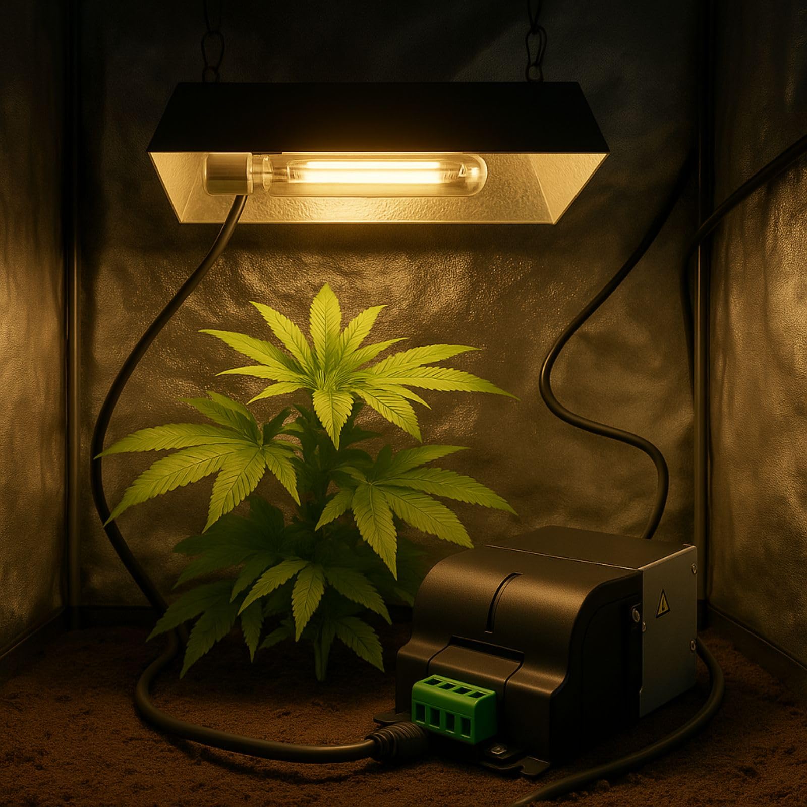 Weedness Grow Lampe Vorschaltgerät 600 Watt NDL & MHL - Natriumdampflampe VSG Anbau Indoor Set Pflanzenlampe Zubehör