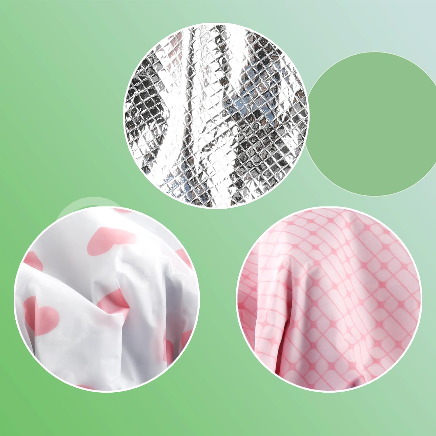 Bojueshaw 2pcs Deep Conditioning Heat Caps,Steam Caps,Double Layer Waterproof Hair Treatment Cap for Hot Oil & Coloring(Pink Series) - Image 3