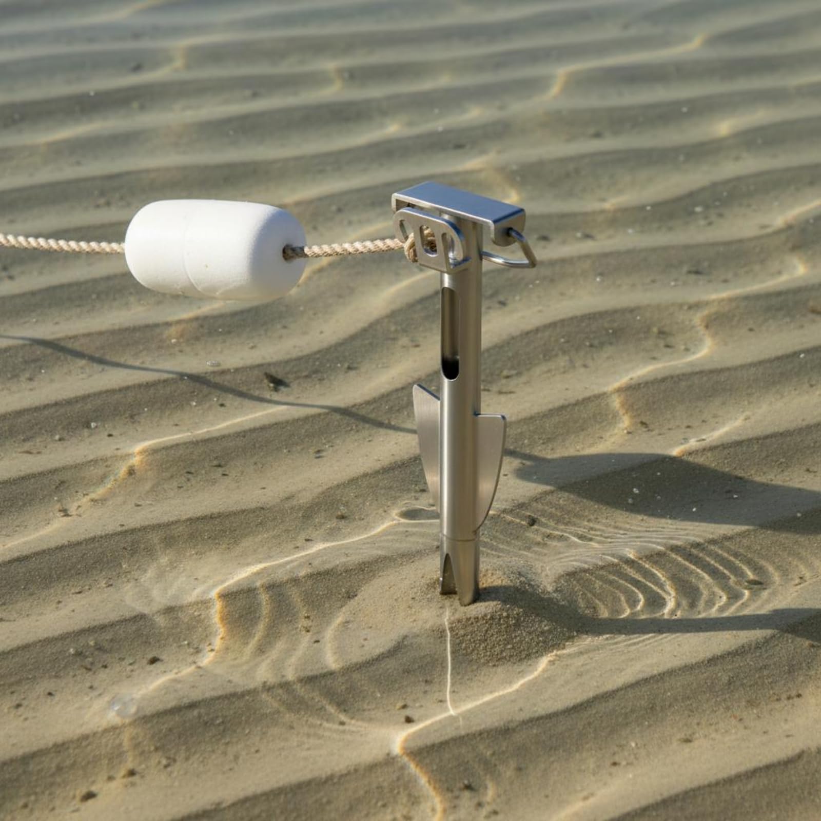 Ancora da Spiaggia Acciaio Inossidabile da Sabbia per Barca Ancoraggio Portatile Resistente Anticorrosione Adatta per, Ancora Da Spiaggia 43 11.5 4cm + Cima D Ormeggio