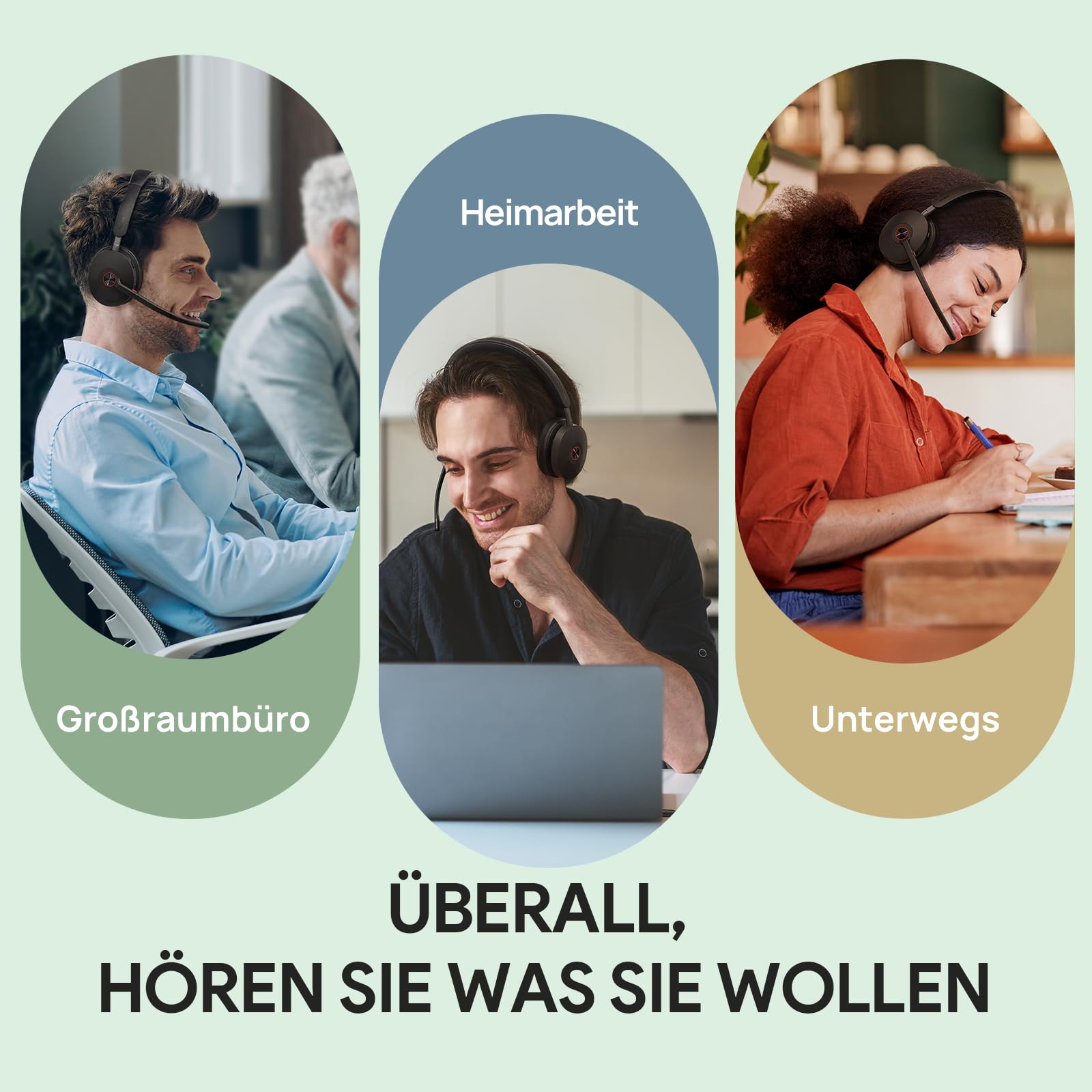 Yealink BH74 ANC Kabelloses Headset mit Mikrofon, 6-mics KI-Geräuschunterdrückung, Flip to Mute& Dongle, 32 Stunden Sprechzeit,Teams Zertifiziert, Komfort Business Kopfhörer für Homeoffice, Callcenter