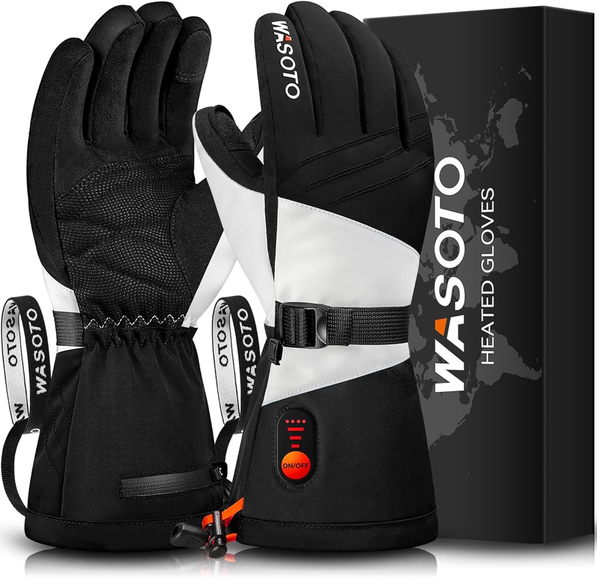 Heated Gloves for Men Women 7.4V Battery 22.2Wh Rechargeable Touchscreen Waterproof Electric Heated Gloves for Winter Outdoor Work Skiing Hiking Camping Ice Hockey