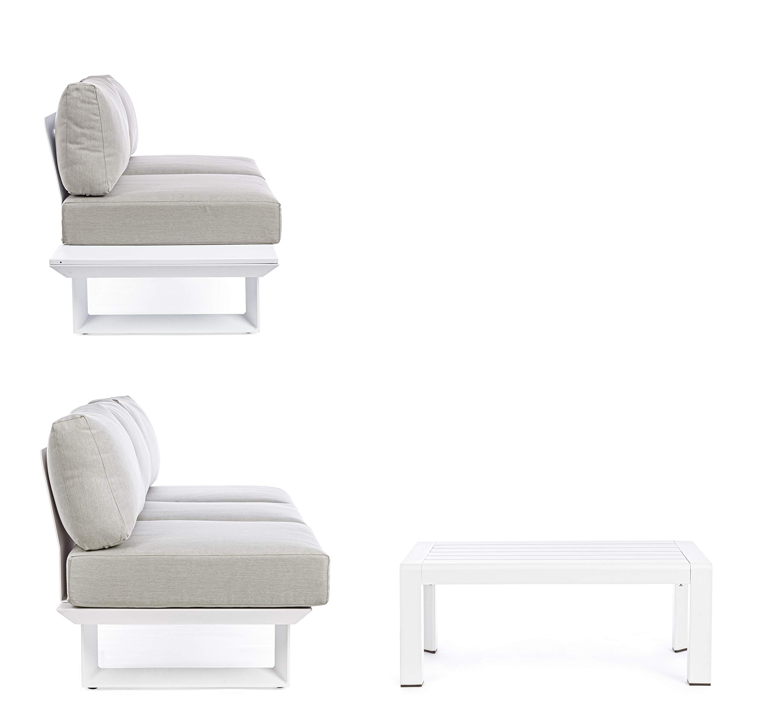 Bizzotto SET SALOTTO ANG.C-C KONNOR BIANCO CX21