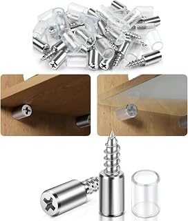 30 Pcs Shelf Support Pegs,Shelf Pins with Non-Slip Sleeve,Cabinet Shelf Pegs for Kitchen Utensils,Bookcases,Wine Cabinet and Wardrobes,Fixed Support Self-Tapping Cross Screw