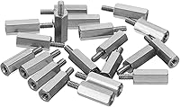 Vista 13 de PATIKIL M2x9mm+0.157 in Macho-Hembra Hex Standoff, paquete de 20 tornillos de acero inoxidable para placas base, cajas de computadora, placas