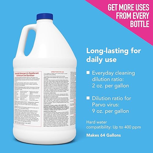 Miniatura 7 de ATP KennelSol Limpiador de perreras de 1 paso, desinfectante líquido de 1 galón, eficaz contra bacterias y virus, desodorante aroma de gaulteria por