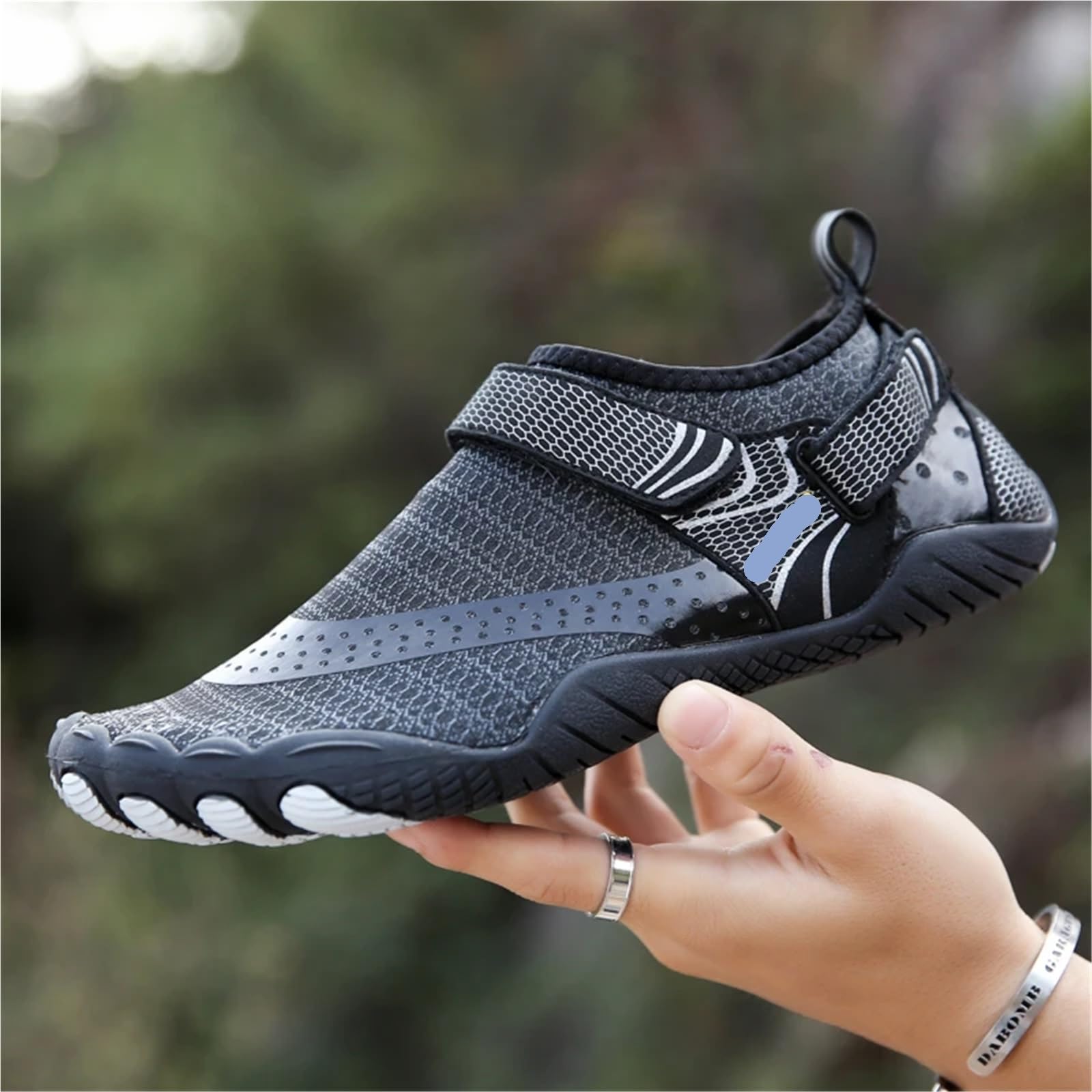 Zapatos De Agua Zapatillas de Agua for Hombre, natación, Playa, Calzado for vadear de Secado rápido, Zapatos for Exteriores, Sandalias Descalzas Transpirables(Rose Red,45)