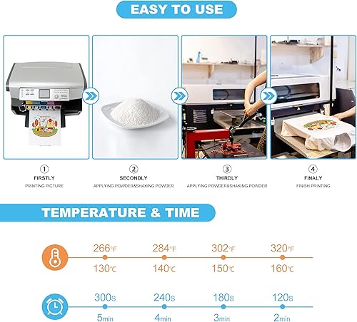 Miniatura 9 de Carbcolords Película de transferencia DTF, 60 hojas A4 (8.3 x 11.7 pulgadas), papel de transferencia de calor transparente para pretratamiento, para