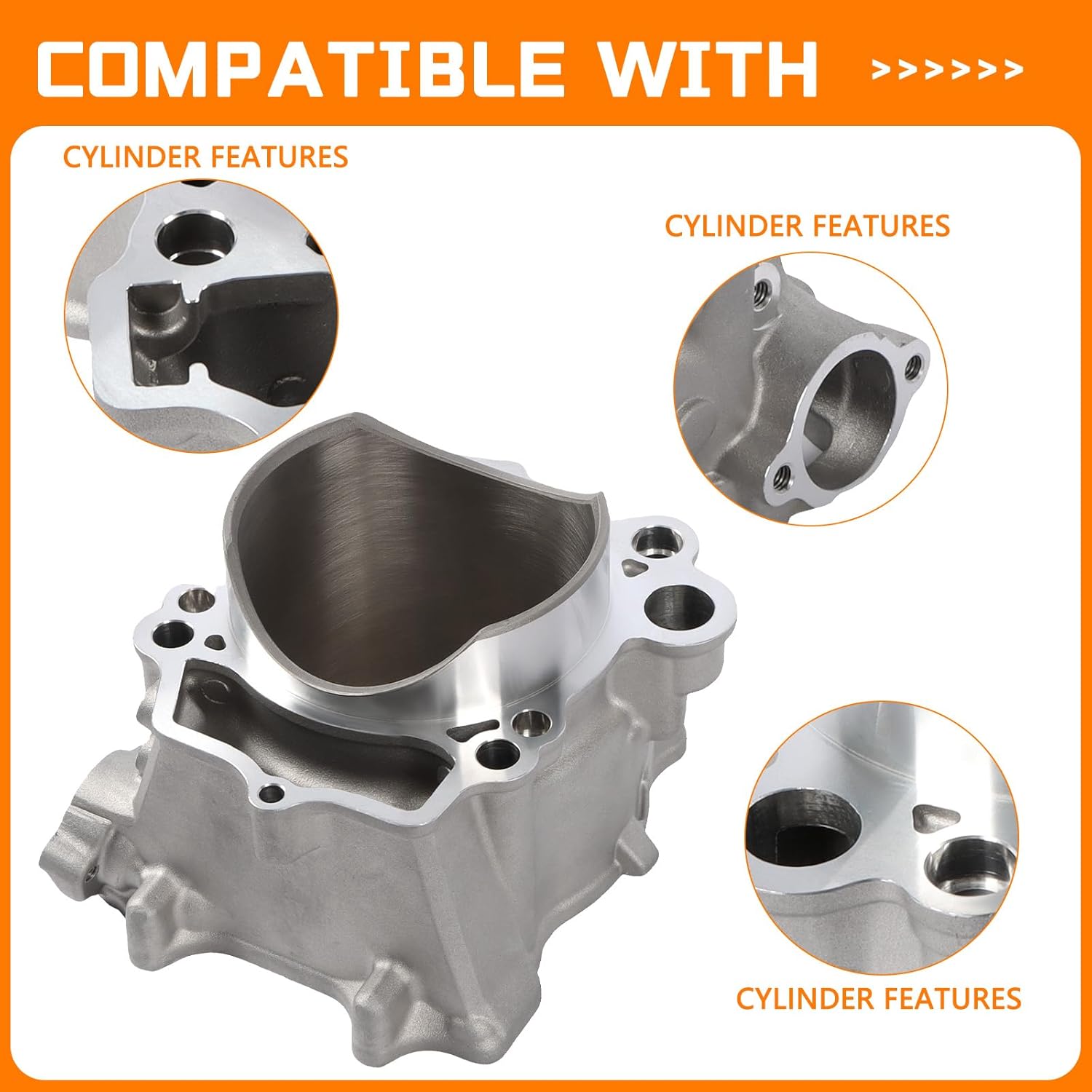 Cylinder Piston Gasket Top End Kit 2S2-11311-11-00 Compatible with Yamaha 2006-2009 YFZ450R YFZ450X YZ450F for WR450F 2007-2011 After-Market Parts
