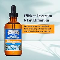 Vista 11 de Sovereign Silver Hidrosol de plata Bio-Active para apoyo inmunológico - Plata coloidal - 10 ppm, 4oz (4.0 fl oz) - Gotero