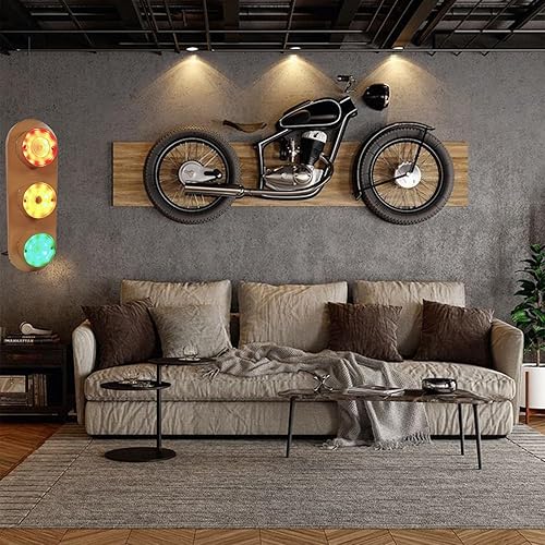 Miniatura 6 de Lámpara de semáforo con control remoto programable más de 50 secuencias, lámpara de pared de tráfico retro para dormitorio, sala de estar, club, bar