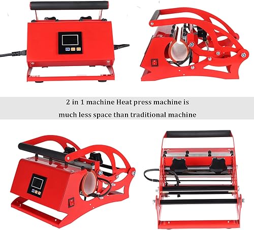 Miniatura 7 de Máquina de prensa de calor para vasos, prensa de calor de 20 onzas, sublimación para sublimación recta y delgada de 11 oz, 15 onzas, 16 onzas, 20