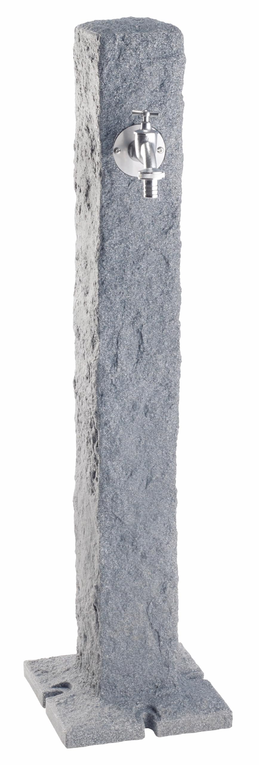 GARANTIA Granit Wasserzapfsäule lightgranite inkl. Chrom-Auslaufhahn