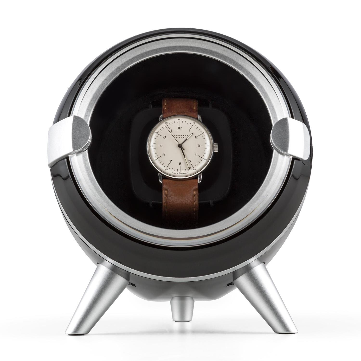 KLARSTEIN Sindelfingen Remontoir pour 1 Montre avec Rotation Droite & Gauche (Moteur ultrasilencieux, Protection antipoussière) - Noir