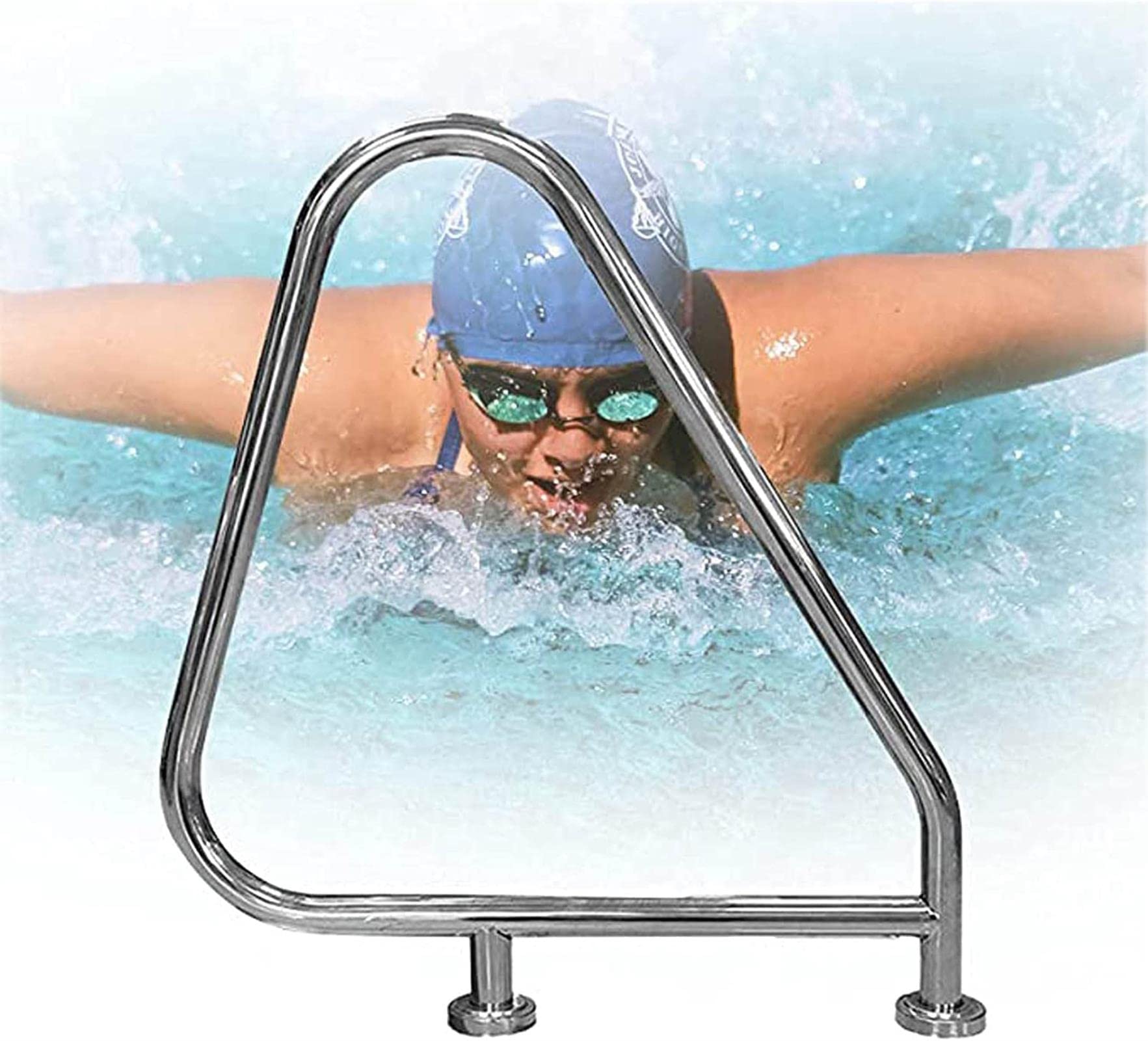 Rampe de piscine en acier inoxydable 304 dimensions 31.5 x 31.5 pouces