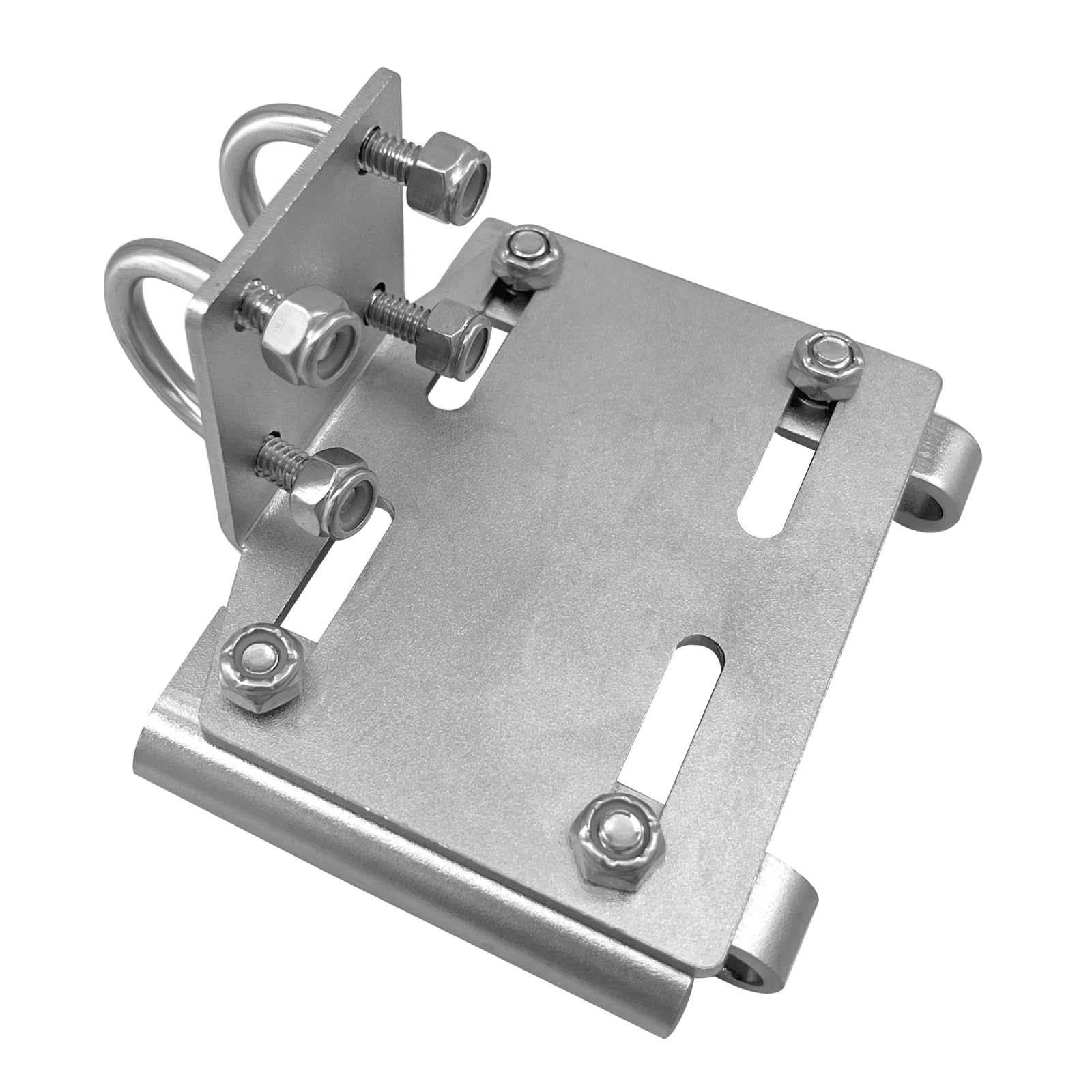 ISURE MARINE Horizontale Stützschienenhalterung aus Edelstahl, Schienenmontage, Fluke-Ankerhalterung, robust, langlebig, hohe Härte (passend für 2,2 cm bis 2,5 cm Schienen) für Boote, Yachten, Schiffe