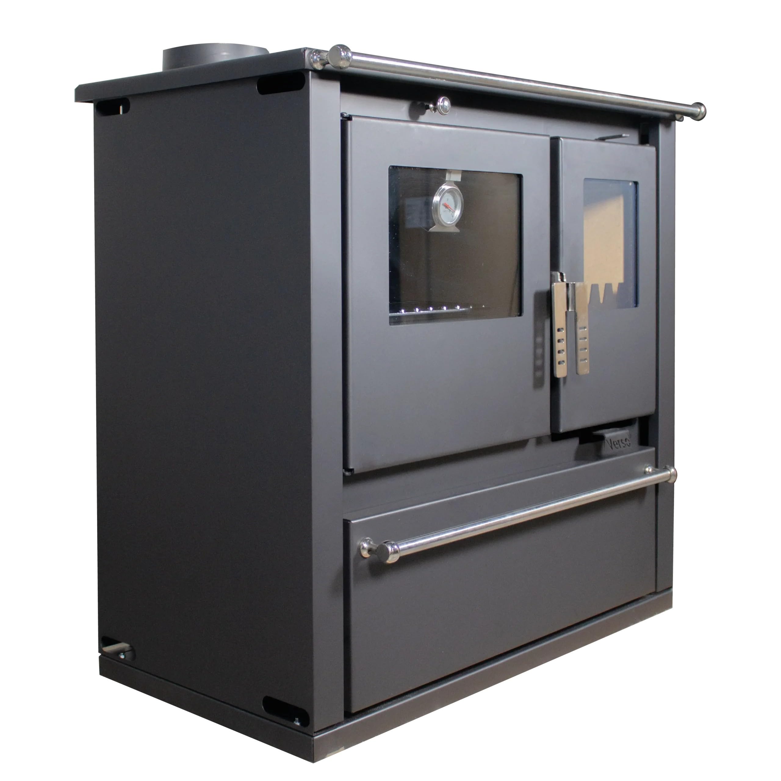 EEK A+ Verso CS Plus Küchenofen Kaminofen Holzherd 7.7 kW - Schwarze Links