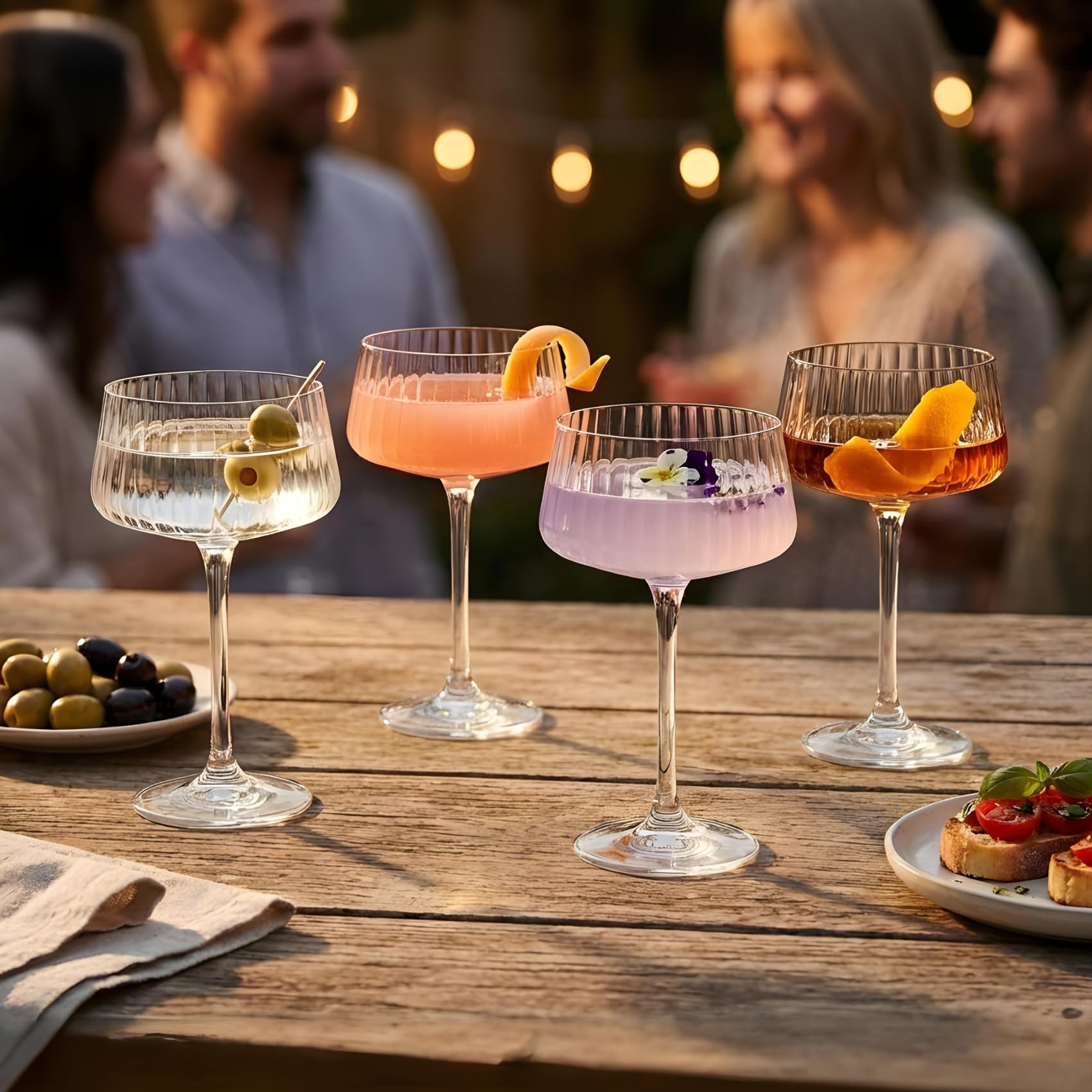 Verres Martini, 4 pièces, 22cl, verre, cristallin, résistant, Espresso, Cocktail