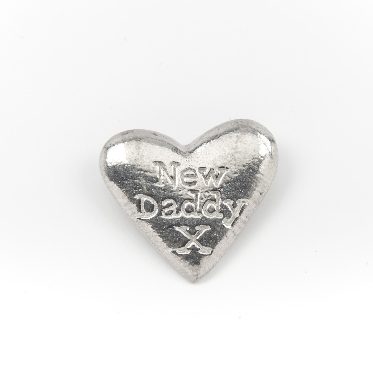 Metal Planet Ltd New Daddy (kiss) miniature heart keepsake pocket token - Gift
