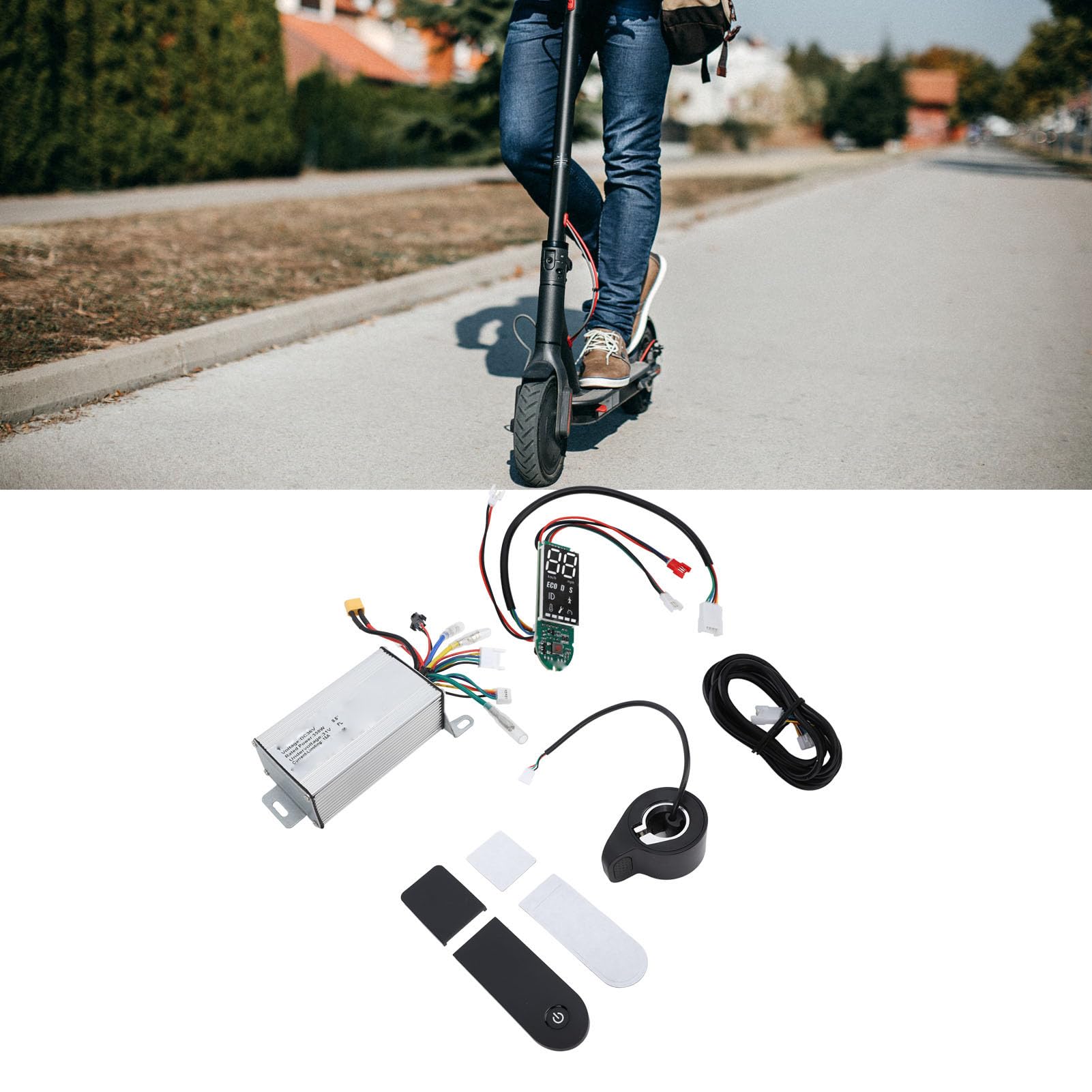 BuyWeek Kit de Tableau de Bord de Contrôleur de Scooter Électrique pour Xiaomi M365 Pro Pro 2 1S, DC 36V 350W Kit de Accélérateur de Circuit Imprimé de Contrôleur de Moteur de Trottinette Électrique