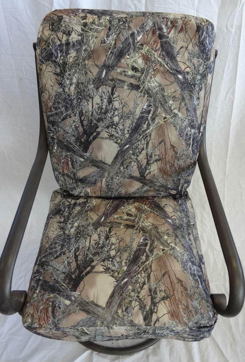 Patio Dining Chair Cushion Covers, Set of 6 for 6 Chairs. Max 20 x 20 x 4 Cushion Size. Top and Bottom Cushions in Same Waterproof Forest Covers...NO Inserts Covers for 6 Patio Chair Cushions