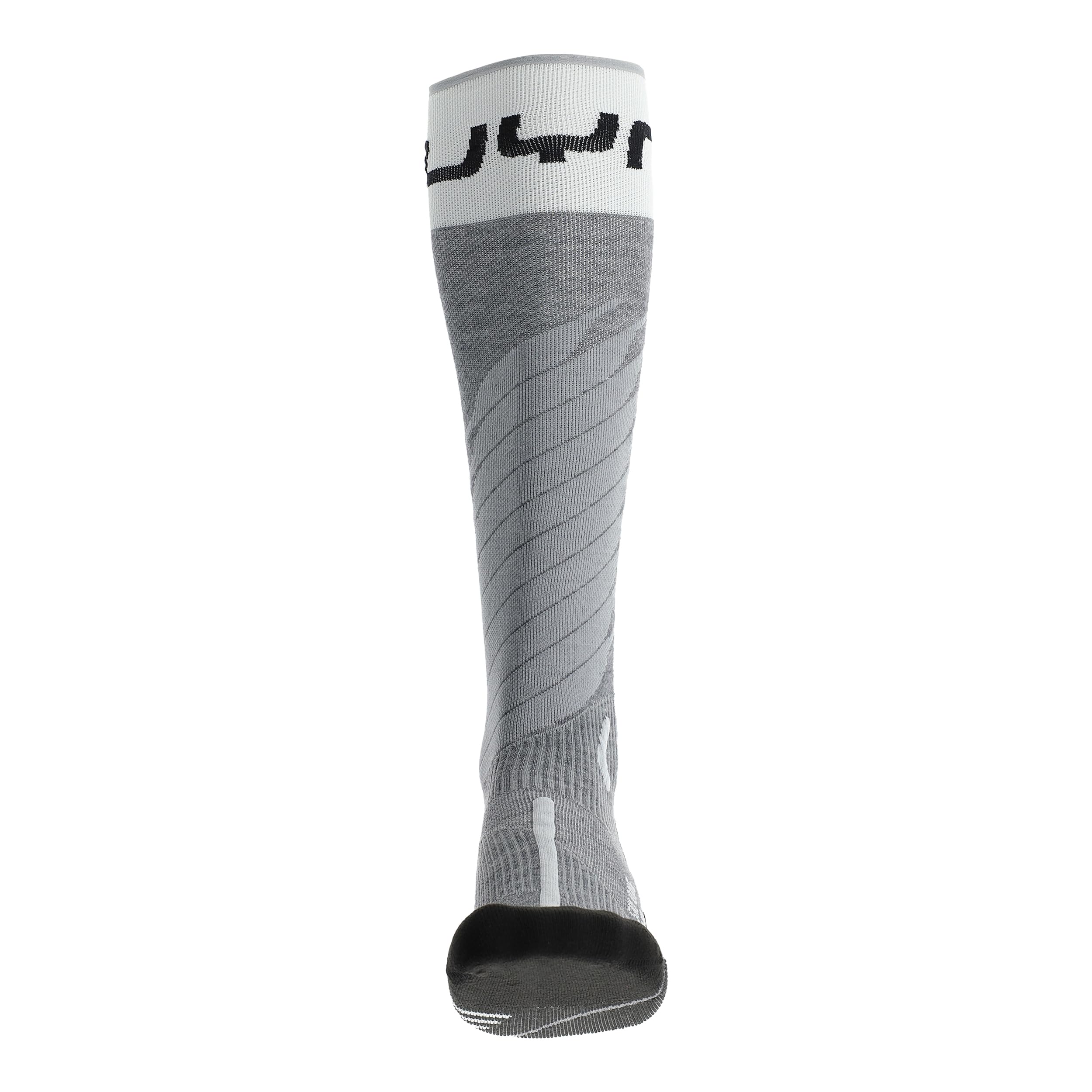 UYN W Ski One Merino Socks szare - Merino wygodne, ciepłe damskie skarpety narciarskie, rozmiar 37-38 - kolor szary melanż - biały