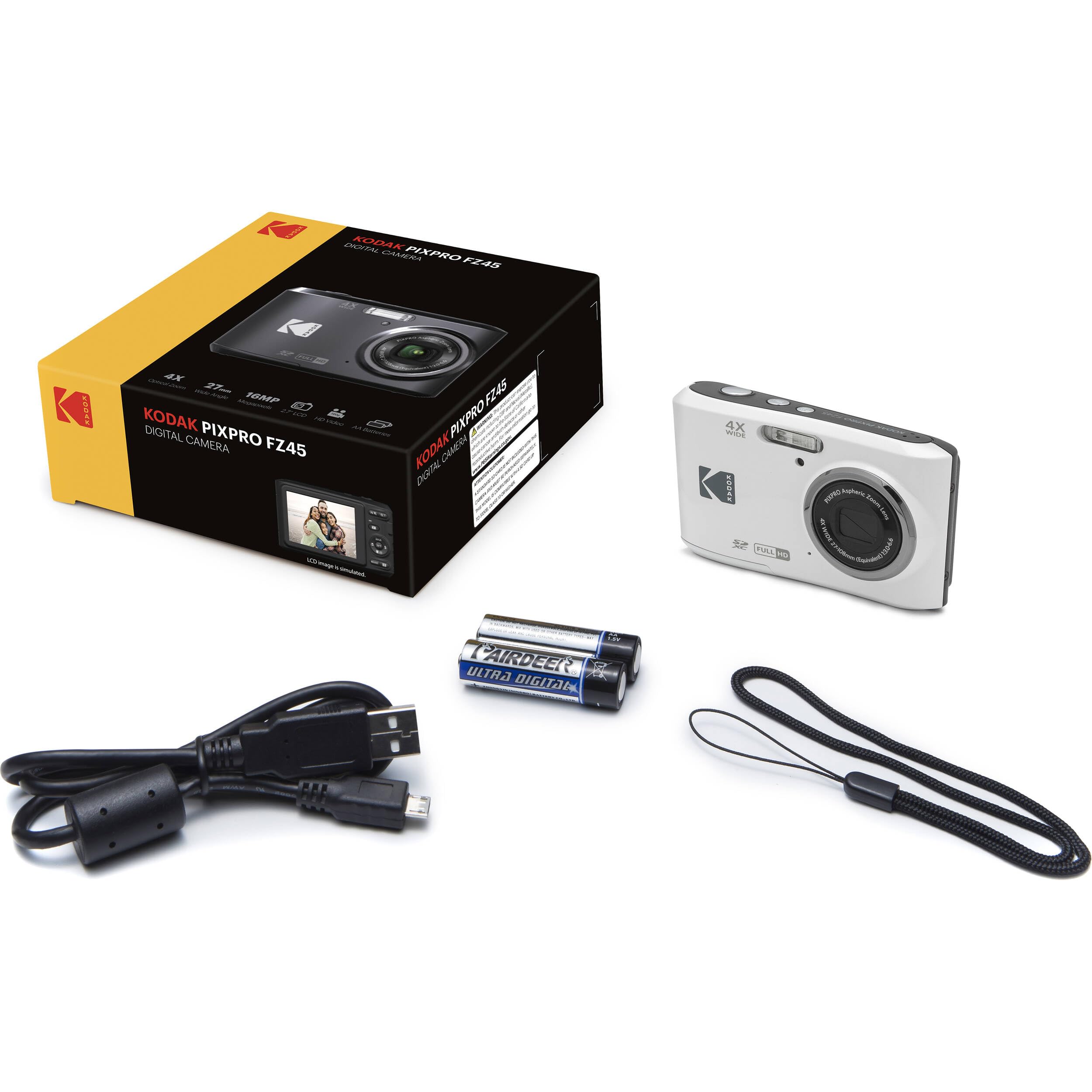 Amazon | Kodak PIXPRO FZ45 16MP デジタルカメラ4倍光学ズーム27mm