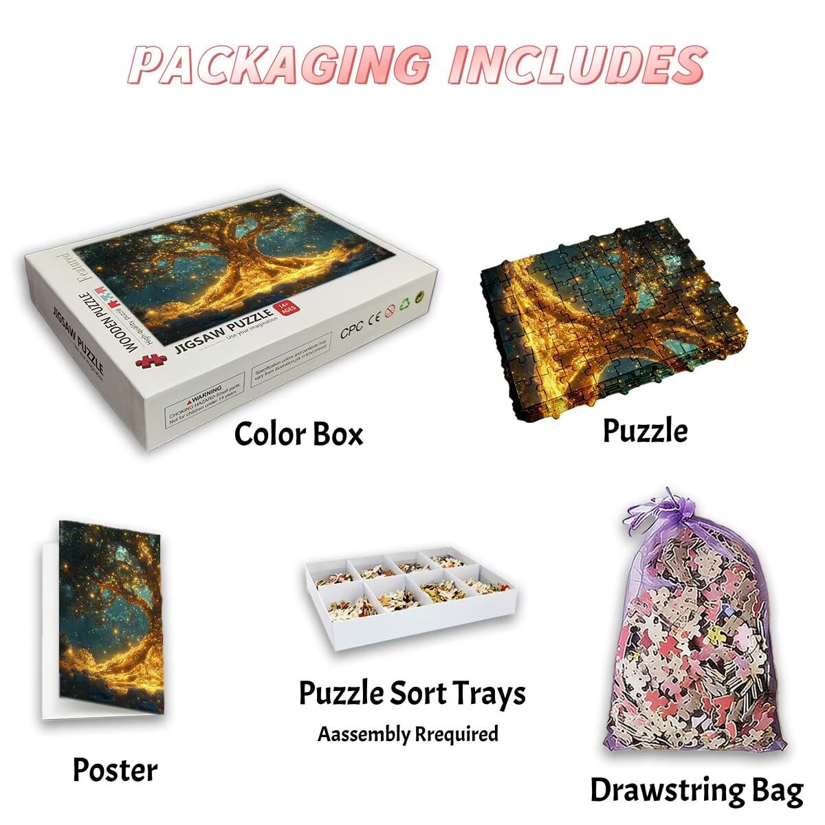 5000 sztuk puzzli dla dorosłych, puzzle choinkowe dla dorosłych, 5000 sztuk, świetlik, wymagająca gra dla całej rodziny, klasyczne drewniane układanki, odpowiednie do wystroju wnętrz, prezenty -3531