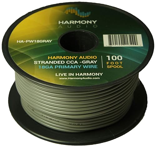 Miniatura 28 de Harmony Audio HA-PW12YELLOW Cable de alimentación o tierra de un solo conductor calibre 12 amarillo de 100 pies para audio de coche/remolque