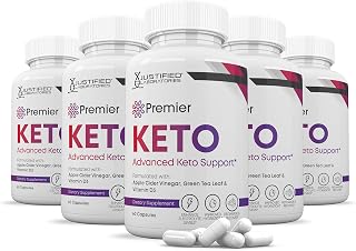 (5 Pack) Premier Keto ACV Pills 1275MG Keto Support Blend Alternative to Gummies Formulated with Apple Cider Vinegar Extra Virgin Olive Oil Powder Green Tea Leaf 300 Capsules