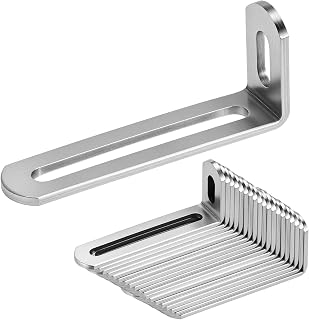 QWORK® 20 Stück winkelverbinder, 30 x 80 mm, 201 Edelstahl, L-Winkel, 3 mm dick — Empfehlung für Material auf Amazon