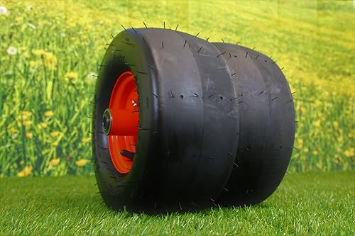 Miniatura 2 de Antego Tire & Wheel - Juego de dos conjuntos neumáticos Bad Boy 11x6.00-5 | Recubierto en polvo naranja | Reemplazo directo para 022-8049-00,