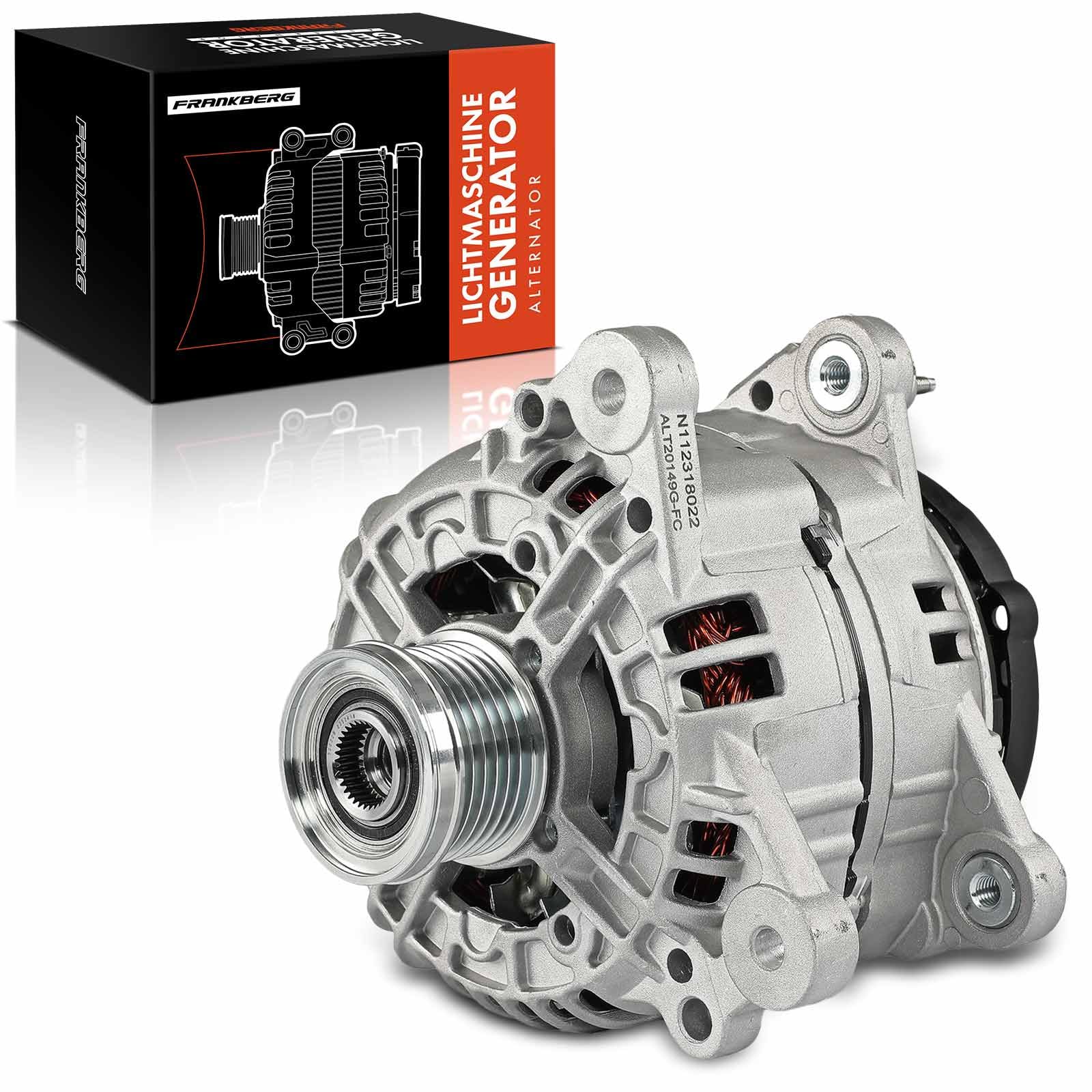 Frankberg Lichtmaschine Generator 2-Polig Kompatibel mit A3 8P1 1.2L 2010-2012 Golf VI 5K1 1.2L 2008-2012 Altea XL 5P5 5P8 1.2L 2010-2024 Ibiza IV 6J5 6P1 1.2L 2010-2015 Replace# 03F903023DX