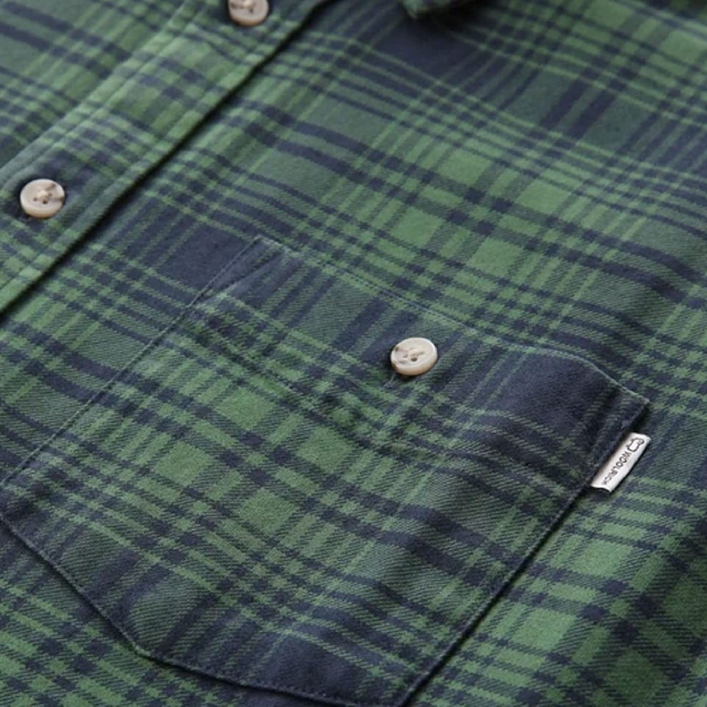 WOOLRICH CFWOSI0090MRUT3104 flanelowa koszula męska w kratkę col.Green Hunting