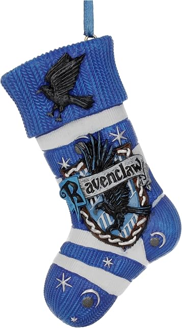 Nemesis Now Officially Licensed Harry Potter Ravenclaw Stocking Hanging Ornament, Blue