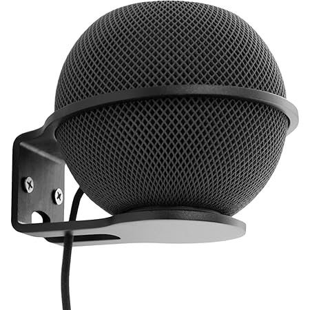 ASHATA Voor HomePod Mini Muurbevestiging, Aluminiumlegering Standhouder met Schroeven, Ruimtebesparende Oplossing Beugel Plank Houder voor Keuken, Badkamer en Slaapkamer