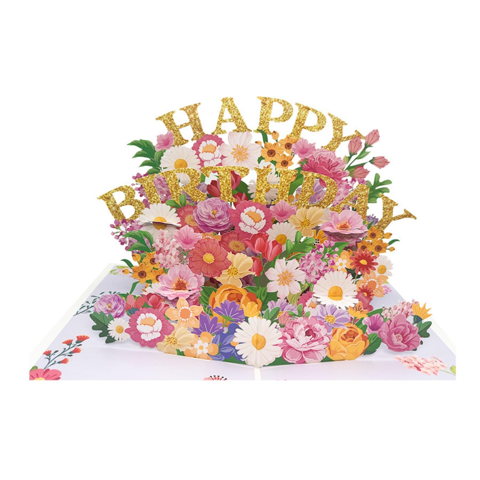 CAZSTYK Beautiful 3D Popup Flower Card, Foldable Paper Blessing Cards for Mother ' s Day Greeting Florals Invitation
