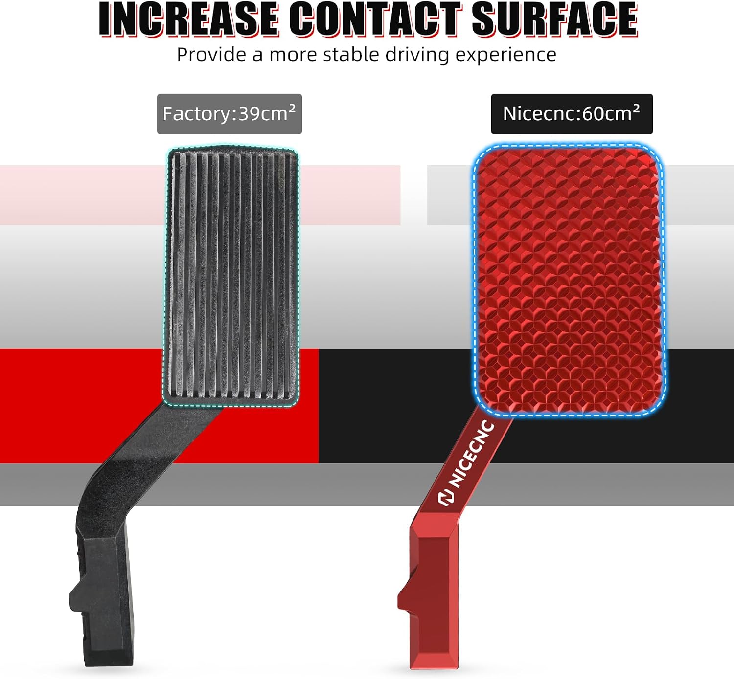 NICECNC Accelerator Pedal Extender Billet Compatible with Can Am X3 2017-2023, Maverick X3 Max Maverick X3 900 HO