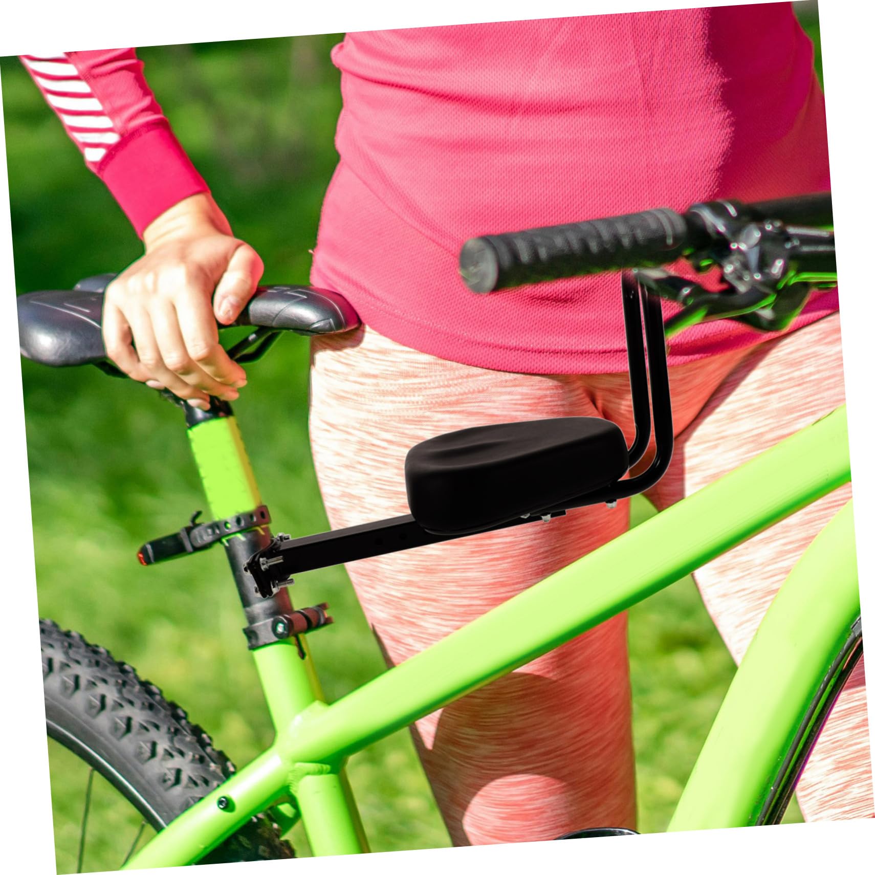 Happyyami Seggiolino Ergonomico per e Bambini Mountain Elettrica Bici Design Metallo Resistente, Comodo e Sicuro per Bambini Stile Moderno Bike