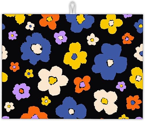 Miniatura 8 de UIUPRO Juego de utensilios de cocina de 18 x 24 pulgadas, tapete de secado de platos para encimera de cocina, microfibra ultra absorbente, cafetera,
