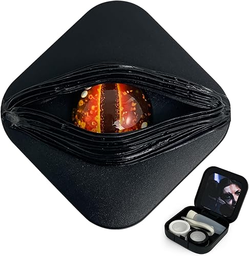 Estuche para lentes de contacto, kit de extracción de lentes de contacto de color - Ojo del diablo rojo