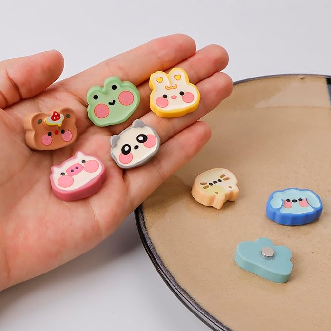 8 Imanes Refrigerador Animales Lindos para Fotos Notas Menú miniatura 5