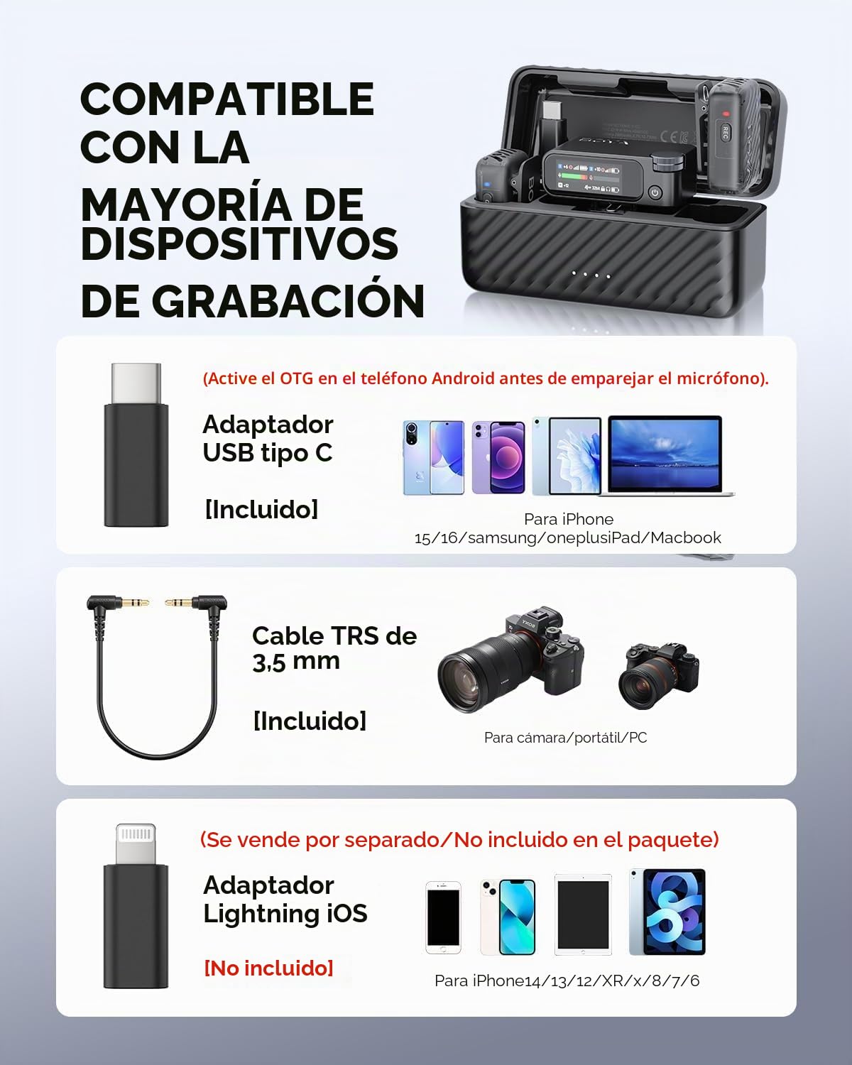 BOYA BOYAMIC 2 Micrófono Lavalier Inalámbrico para iPhone/Android/PC, Micrófono USB-C Mini Teléfono Móvil con Reducción de Ruido AI, 300M, 48KHz/32Bit, Micrófono de Solapa para Grabación de Video
