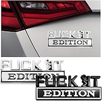 Vista 14 de Fuck It Edition Emblema para automóvil, calcomanías de decoración de parachoques de auto, calcomanía para guardabarros laterales 3D