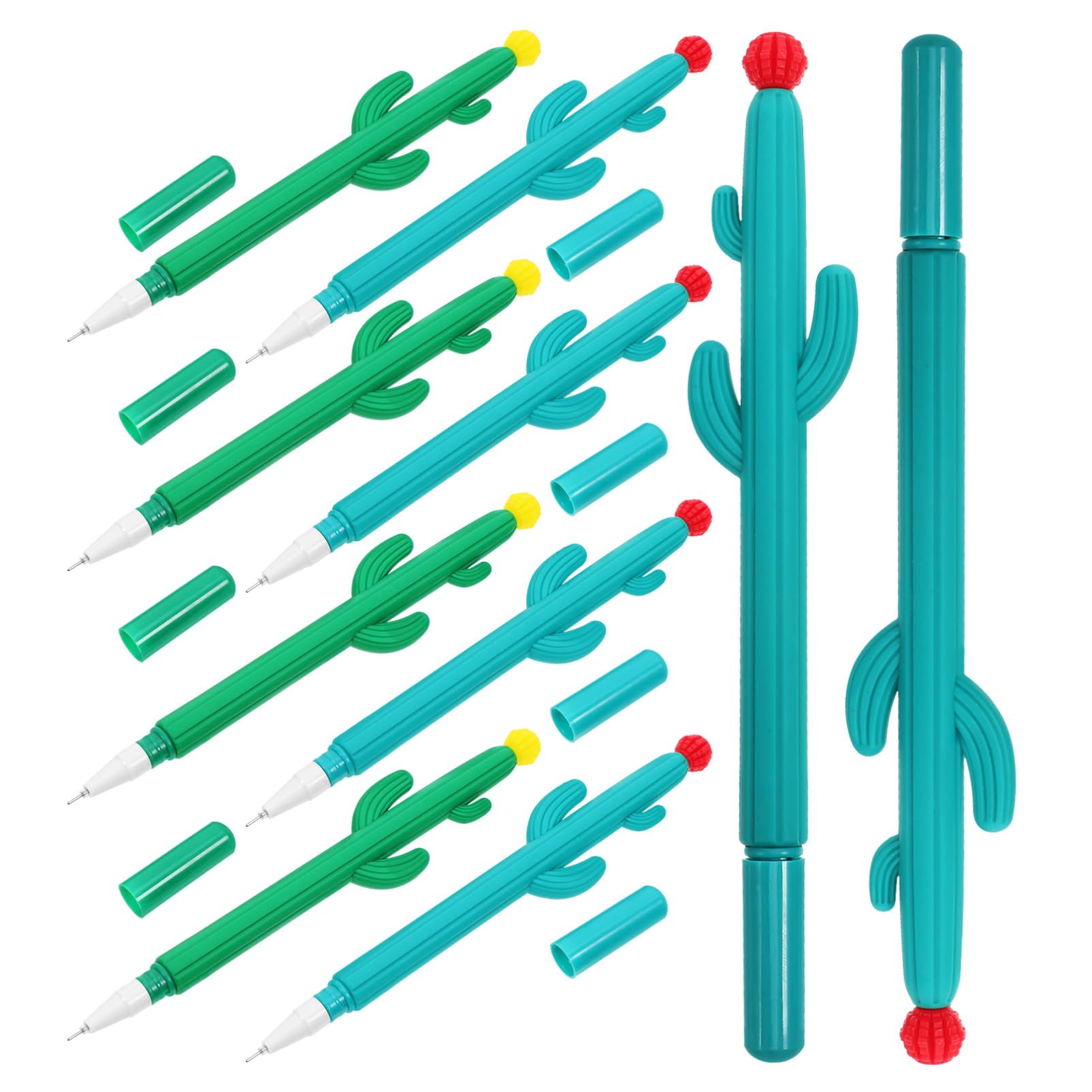 VILLCASE 4 Ensembles Stylo Gel Cactus Stylos En Vrac Stylos À Encre Noire Gel Noirs Rétractables Pailletés Pastel Roller Cactus De Silice 20 Pièces * 4