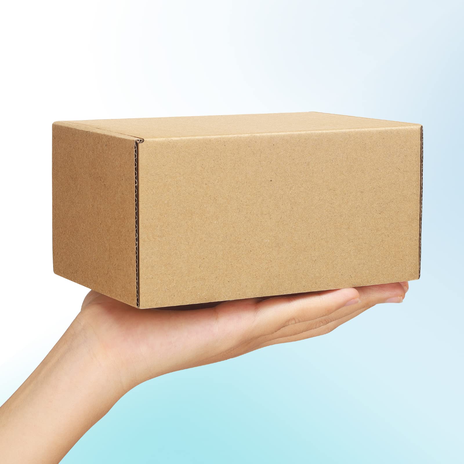 Pudełka wysyłkowe 15 x 10 x 7,6 cm, małe pudełka pocztowe, 25 sztuk, brązowe kartonowe pudełka z tektury falistej