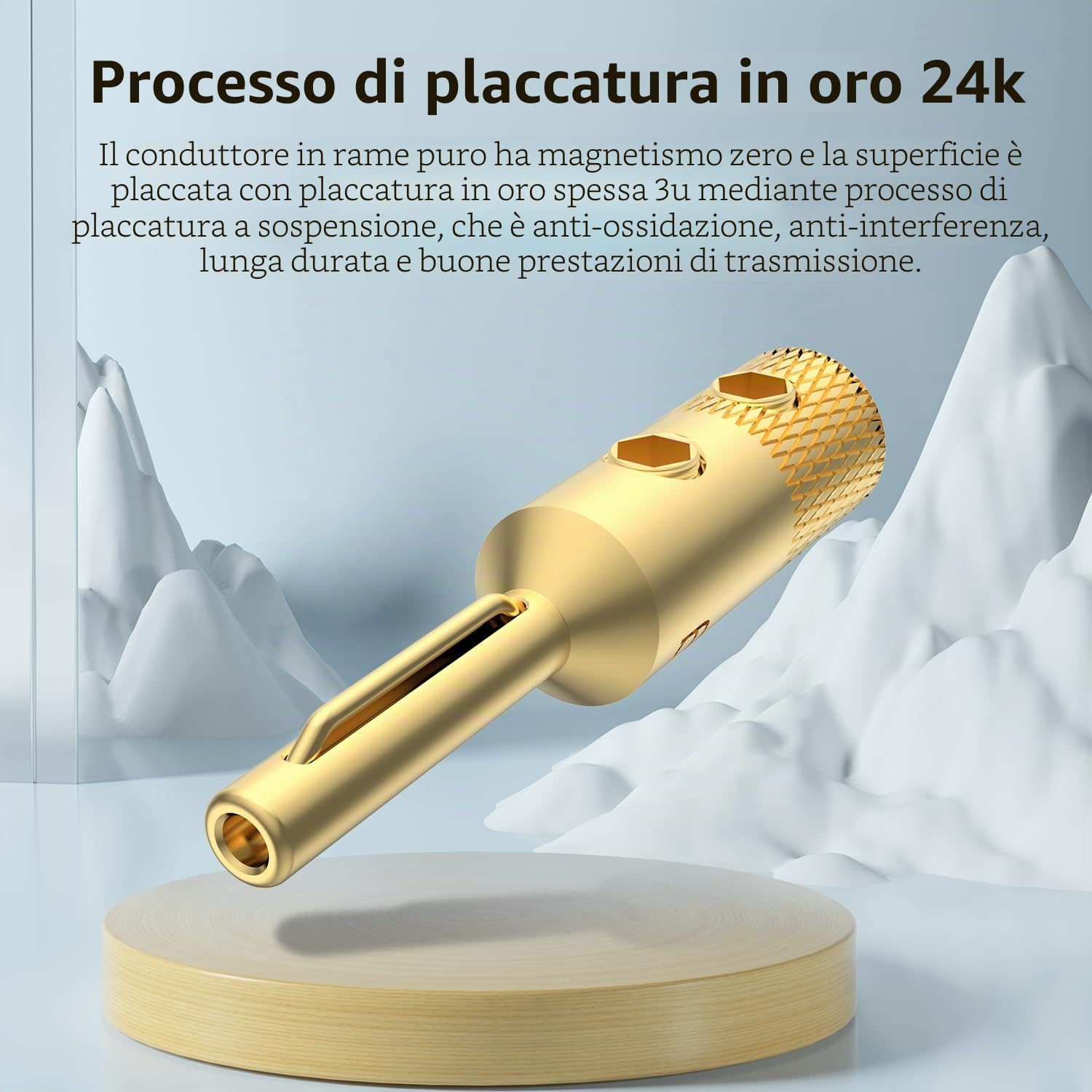 Viborg VB401 - Altoparlante a banana in rame puro di fascia alta per cavo altoparlante (VB401G)