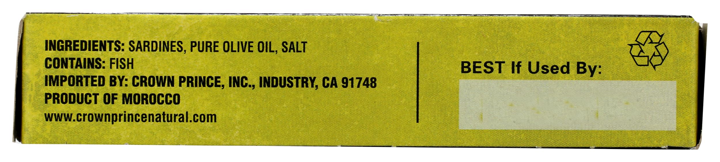 Crown Prince, Skinless & Boneless Sardines in Olive Oil, 3.75 oz