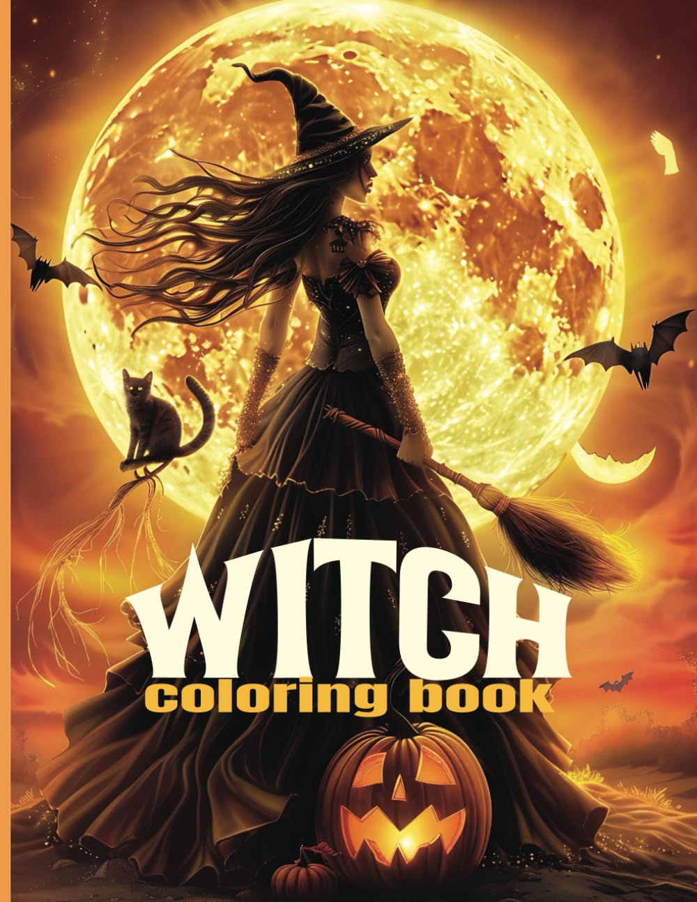 WITCH COLORING BOOK: A Mystical & Enchanting Witch Coloring Book for Adults – Witches, Magic Symbols, and Spellbinding Designs