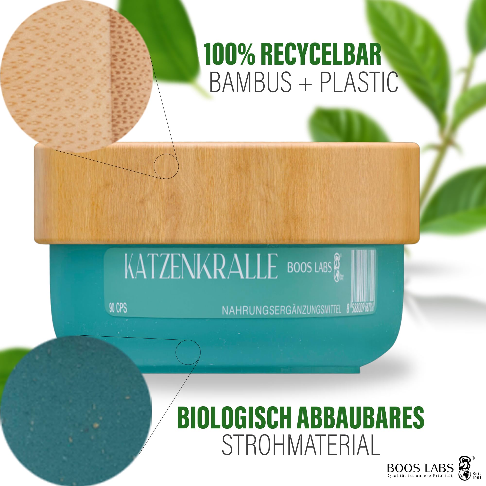 das stärkste Katzenkralle I 1000mg I 90 vegane Kapseln I Katzenkralle Kapseln Hochdosiert in 1 Kapsel, Cats Claw direkt aus der Natur